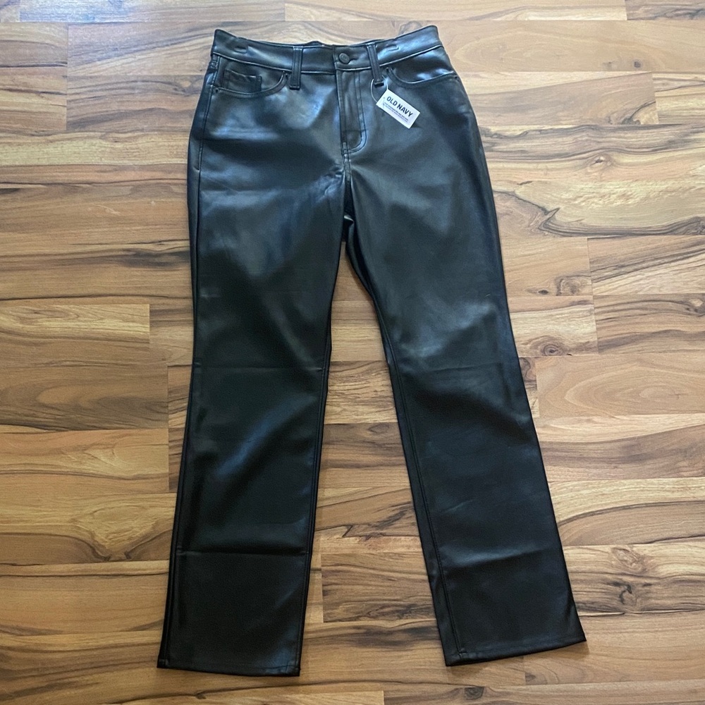 🏷️Black Leather Women Jeans